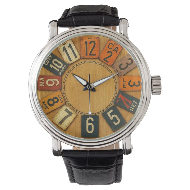 Relógio  Classic rustic Vintage retro numeral (Frente)