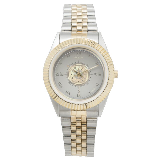 Relógio Clássico Elegante Náutico Aro Flutado de Duas Core (Frente)