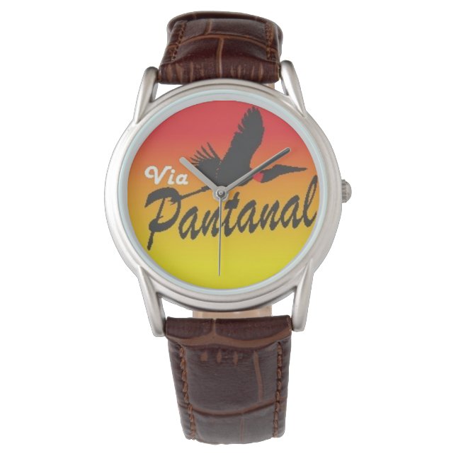 Relógio clássico masculino pulseira couro (Frente)