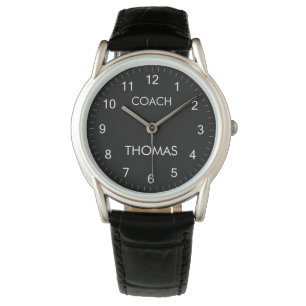 Relógio Coach Custom Name Typografia Personalizada Watch