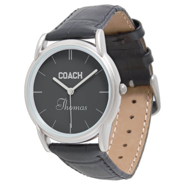 Relógio Coach Custom Name Typografia Personalizada Watch (Angular)