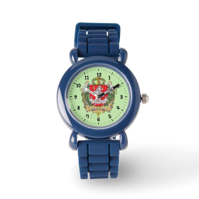 Relógio Coat of arms of Vilnius, Lithuania Wrist Watch (Frente)