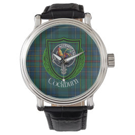 Relógio Cockburn Scottish Clan Tartan & Crest