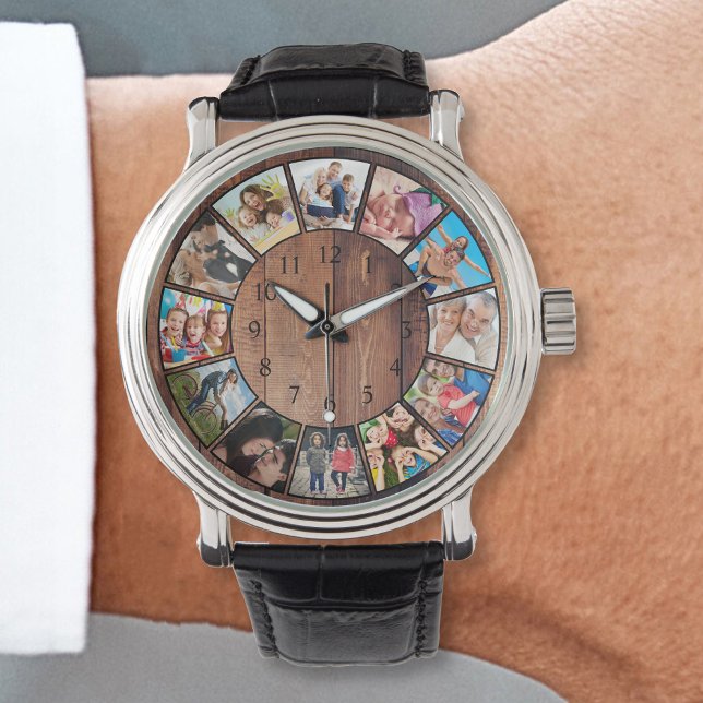 Relógio Colagem Fotográfica Personalizada da Família Madei (Criador carregado)