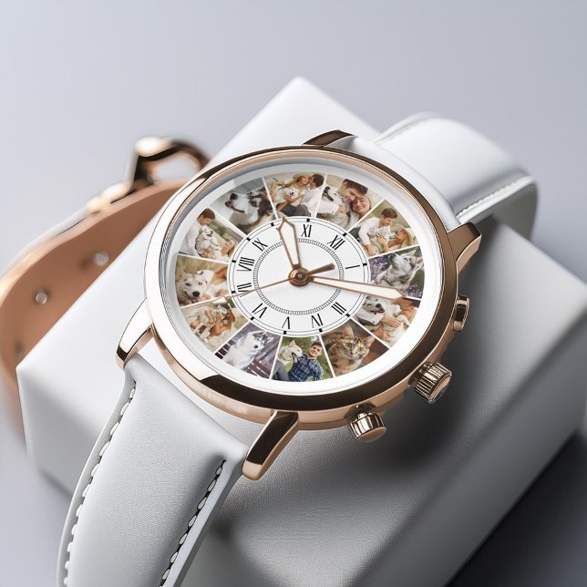 Relógio Colagem Personalizada de 12 Fotos (Inspiration mockup (not actual product))