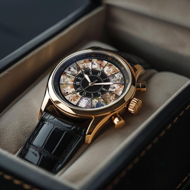 Relógio Colagem Personalizada de 12 Fotos (Inspiration mockup (not actual product))