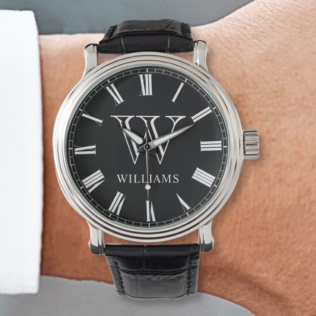 Relógio Colagem Personalizada de Fotos da Família em Preto (Criador carregado)