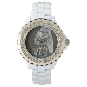 Relógio Colheita De Tigres Brancos E Castanhos