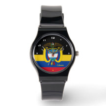 Colombiana Flag watch, Emblem, Colombia/sport