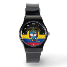 Relógio Colombiana Flag watch, Emblem, Colombia/sport