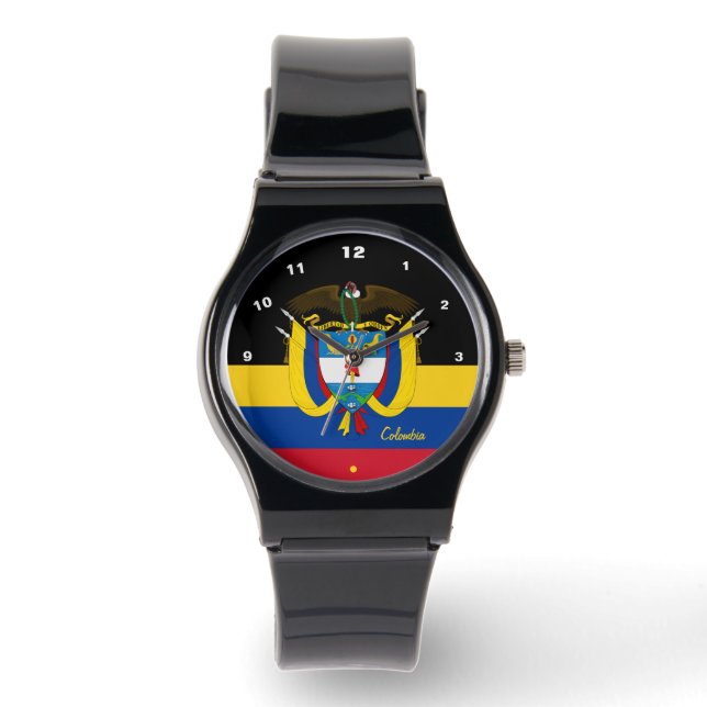 Relógio Colombiana Flag watch, Emblem, Colombia/sport (Frente)