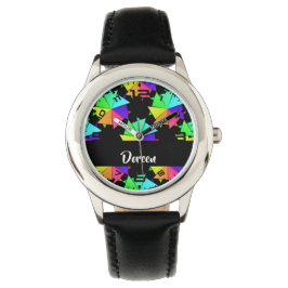 Relógio Colorful folded paper pattern