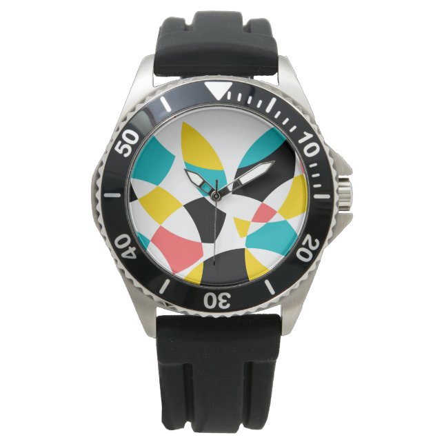 Relógio Colorida, moderna, moderna, legal, circular única (Frente)