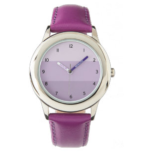 Relógio com striptease de madeira roxa