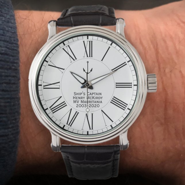 Relógio Comemorativo do Capitão de Navio Masculino (Criador carregado)