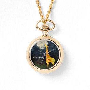 Relógio Como é a lua? Girafa e Moon Watch