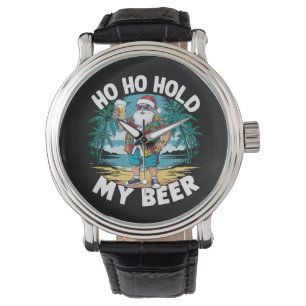 Relógio Como segurar meu Natal de cerveja em Papais noeis 