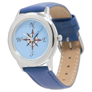 Relógio Compass Rosa on Blue