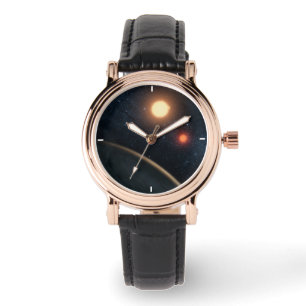 Relógio Conceito do artista Ilustrando Kepler-16b.