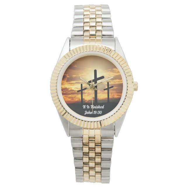 Relógio Conclusão divina: "Acabou" Mulheres Assistentes (Frente)