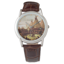 Relógio Conselho de Guerra Sioux George Catlin Circa 1850