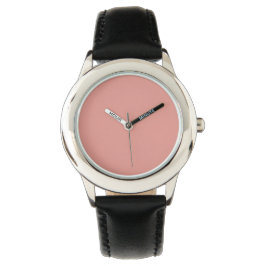 Relógio Cor simples rosa flamingo pastel