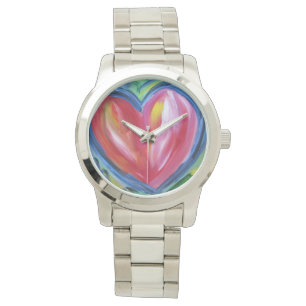Relógio Coração com Design de observação personalizada