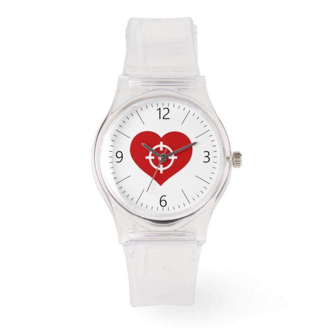 Relógio Coração como alvo (Frente)