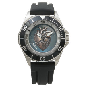 Relógio Coração Humano Mecânico Steampunk