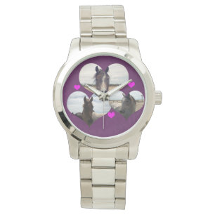 Relógio Corações de Cavalos Árabes Roxos, Monitoramento