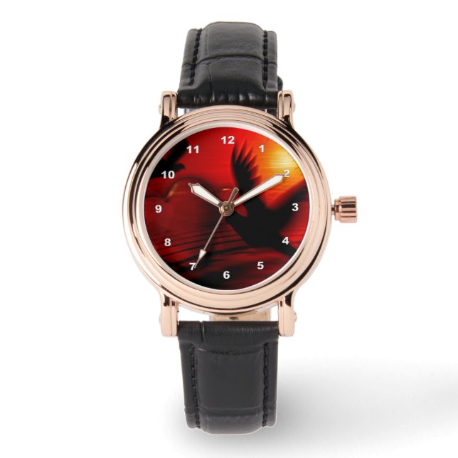 Relógio Corações e Doves (Frente)