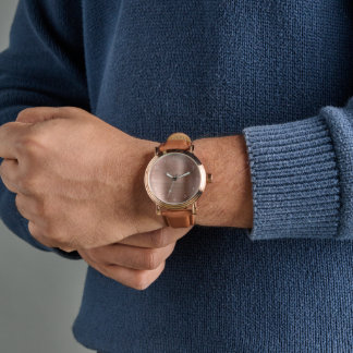 Relógio Cordilheira Marrom de Couro Marrom