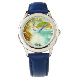 Relógio Cores d'água de ondas de queda