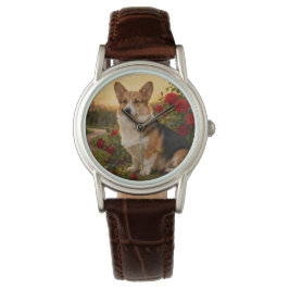 Relógio Corgi in the Roses II