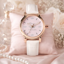 Coroa de Princesa Vintage Rosa & Cinza Nome Pessoa