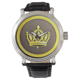 Relógio Coroa Dourada Elegante