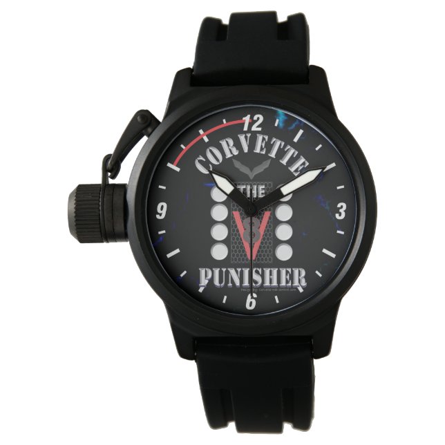 Relógio Corvette V8 Punisher Black/Blue Watch (Frente)