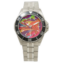 Cosmmic Swirl Stainless Steel Watch