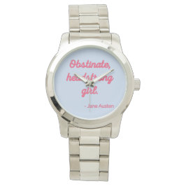 Relógio Cota de Orgulho e Preconceito II - Estilo Bonito