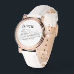 Relógio Cotação de Definição de Funções Personalizadas<br><div class="desc">Esta design de definição Funtie é a maneira perfeita de celebrar o vínculo especial que sua irmã compartilha com seu filho como "Tia Diversão". Esta design é algo que não só ilumina sua vida, como também captura a alegria e o amor únicos que ela traz à sua família. Seja para...</div>