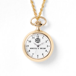 Relógio Couple Name Sentimental Wedding Keepsake