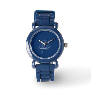 Relógio Crianças E-Watch com Design de navio azul - Náutic