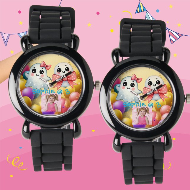 Relógio Crianças Fantasmas Gastas Cujo Pastel Vê Presente  (Criador carregado)