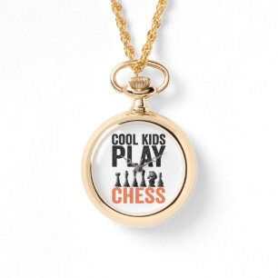 Relógio Crianças legal jogam xadrez engraçados Conselhos d