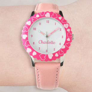 Relógio Crie seu nome personalizado Raparigas personalizad