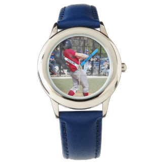 Relógio Crie seu próprio bezel Numerado Azul Personalizado