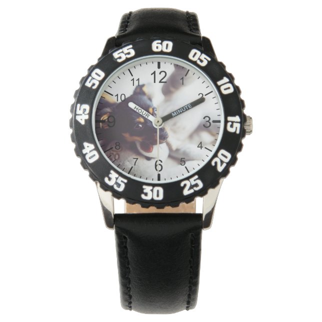 Relógio Crie sua própria foto personalizada (Frente)