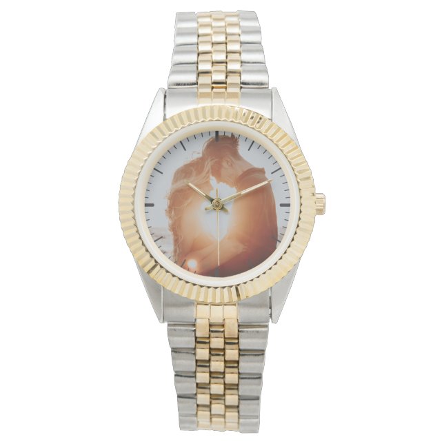 Relógio Crie sua própria foto personalizada (Frente)