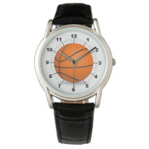 Crown Black Leather Watch, de basquete masculino