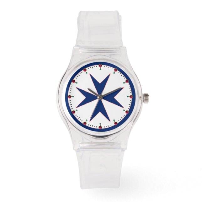 Relógio cruz de octógono BLUE CORSAIR STYLE (Frente)